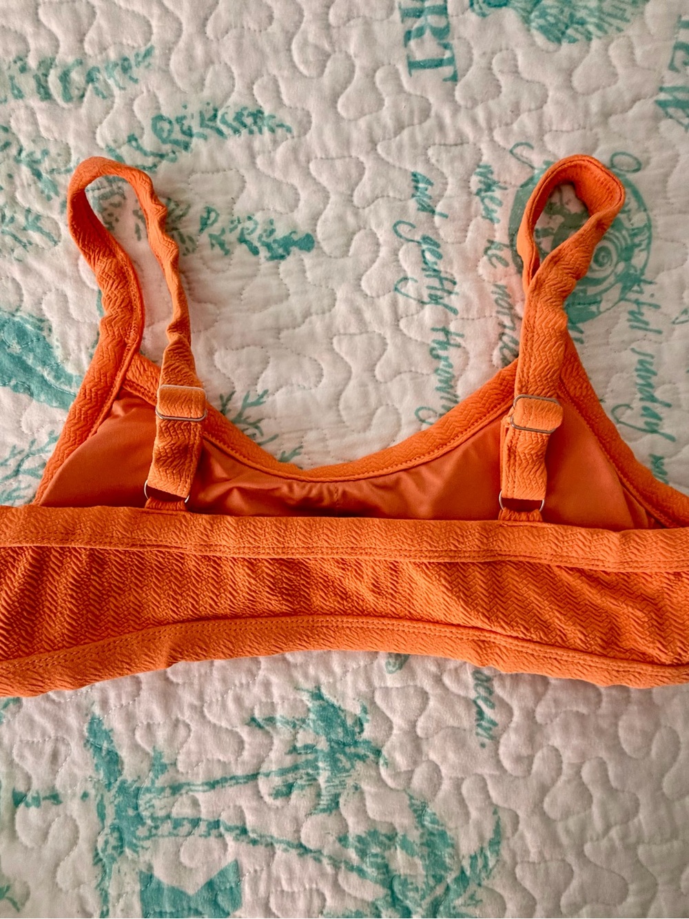 Dippin Daisy Orange Textured Bikini Set - Picture 3 of 5